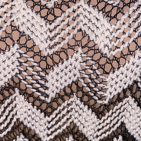 Free People Dizzy Daydream Sleeveless Chevron Knit Fit Flare Mini Dress Size M - Picture 12 of 13